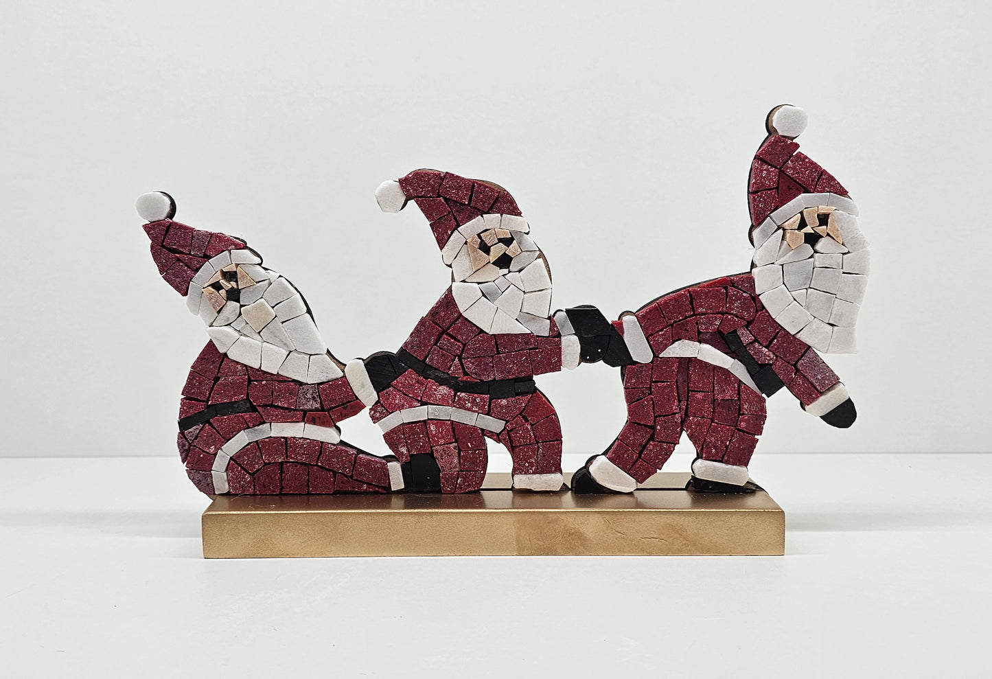 Mosaic Three Santas