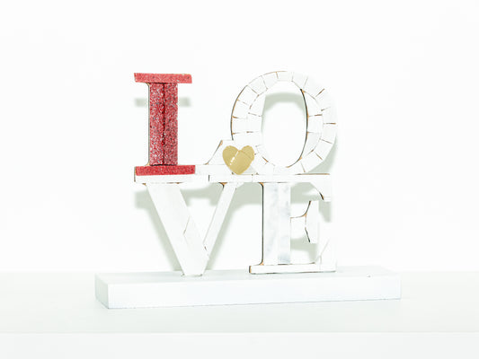 Mosaic "LOVE" sign