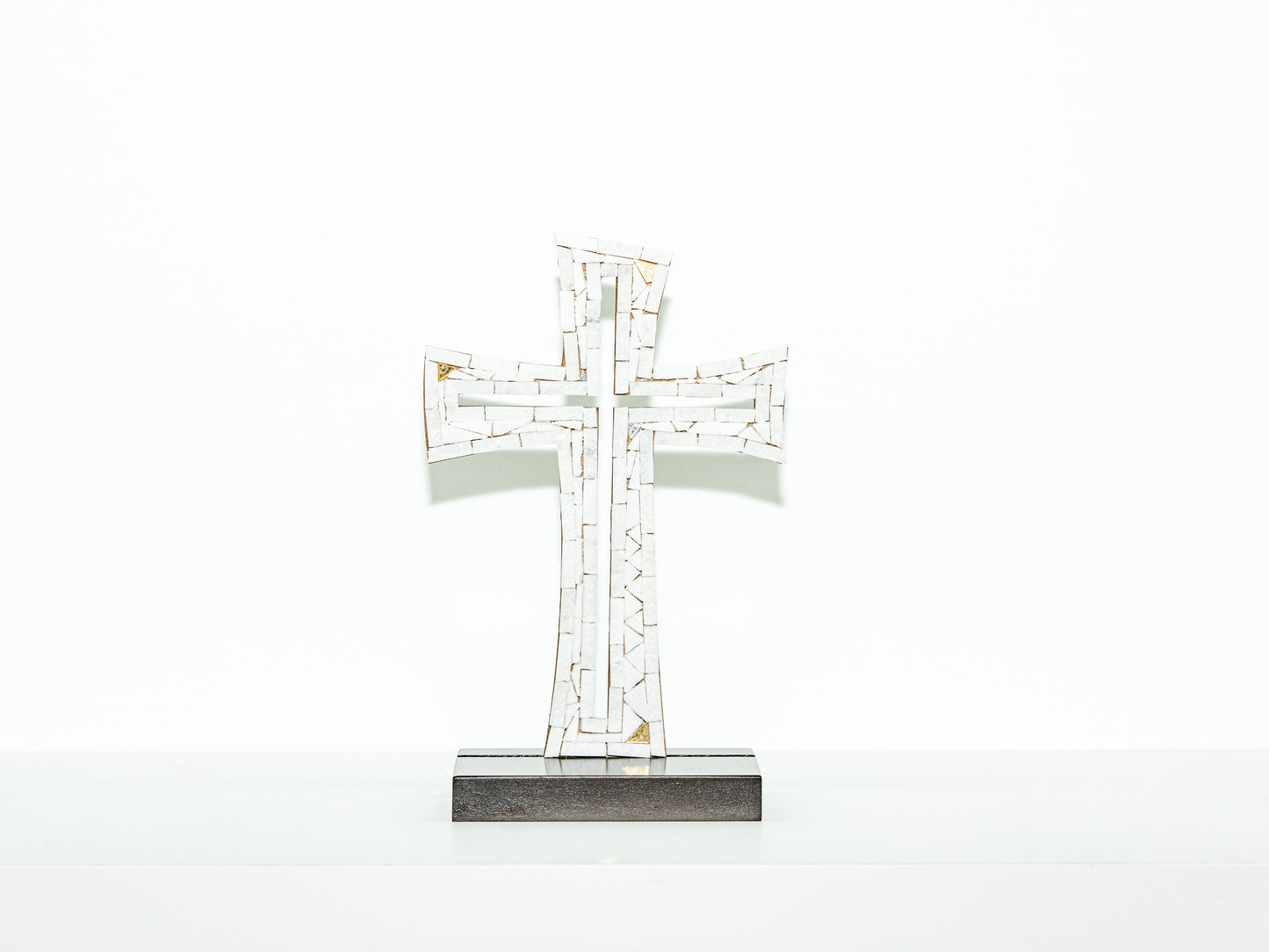 White Stone Mosaic Cross