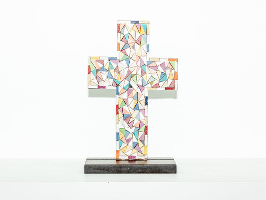 Rainbow Mosaic Cross