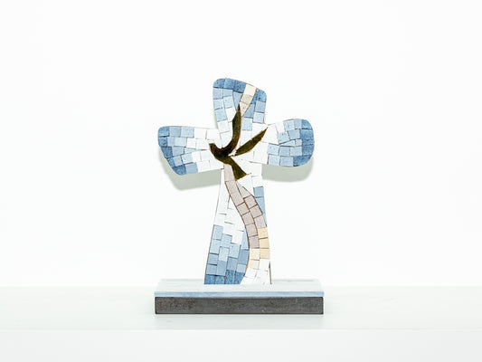 The Dove of Peace Mosaic Cross