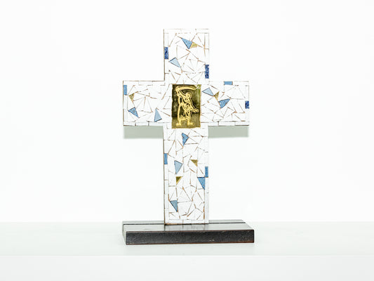 Gold Icon Mosaic Cross