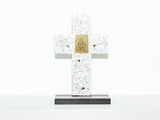 Gold Icon Mosaic Cross