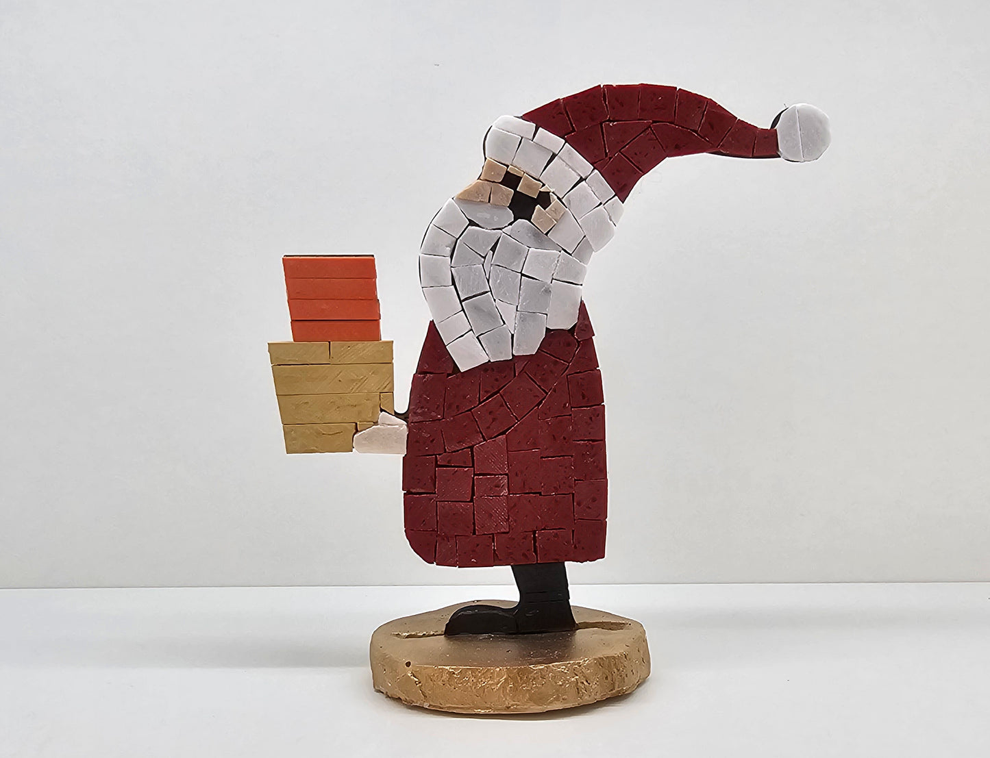 Mosaic Santa with Gifts