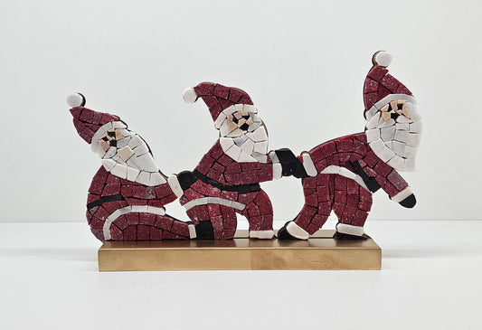 Mosaic Three Santas