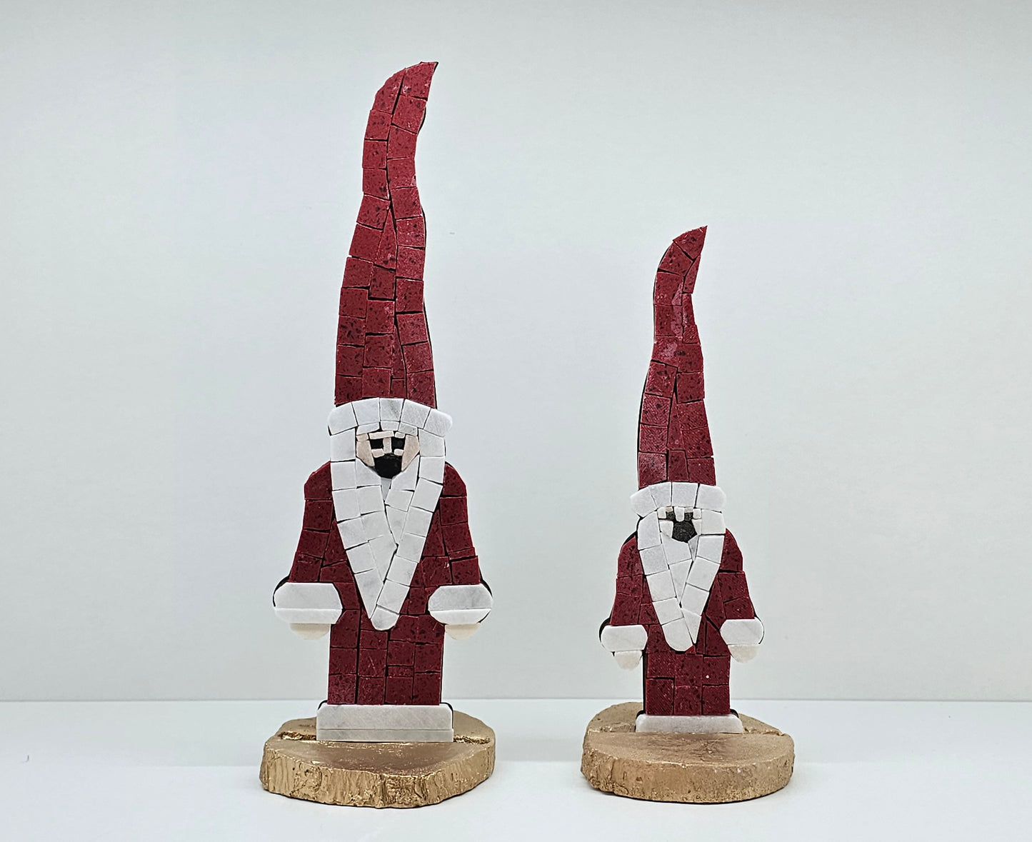 Mosaic Santa Figurines