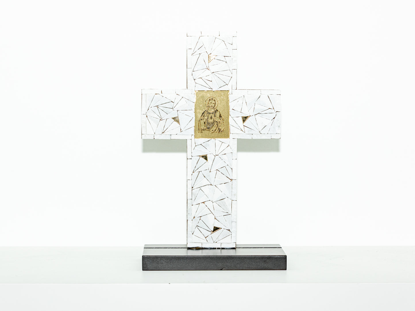 Gold Icon Mosaic Cross